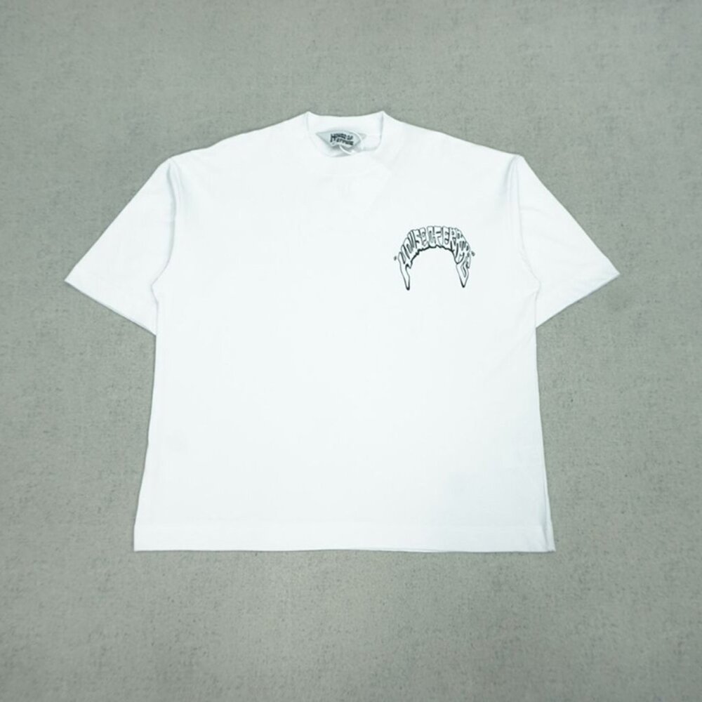 House of Errors White Curved Letter Print Short Sleeves